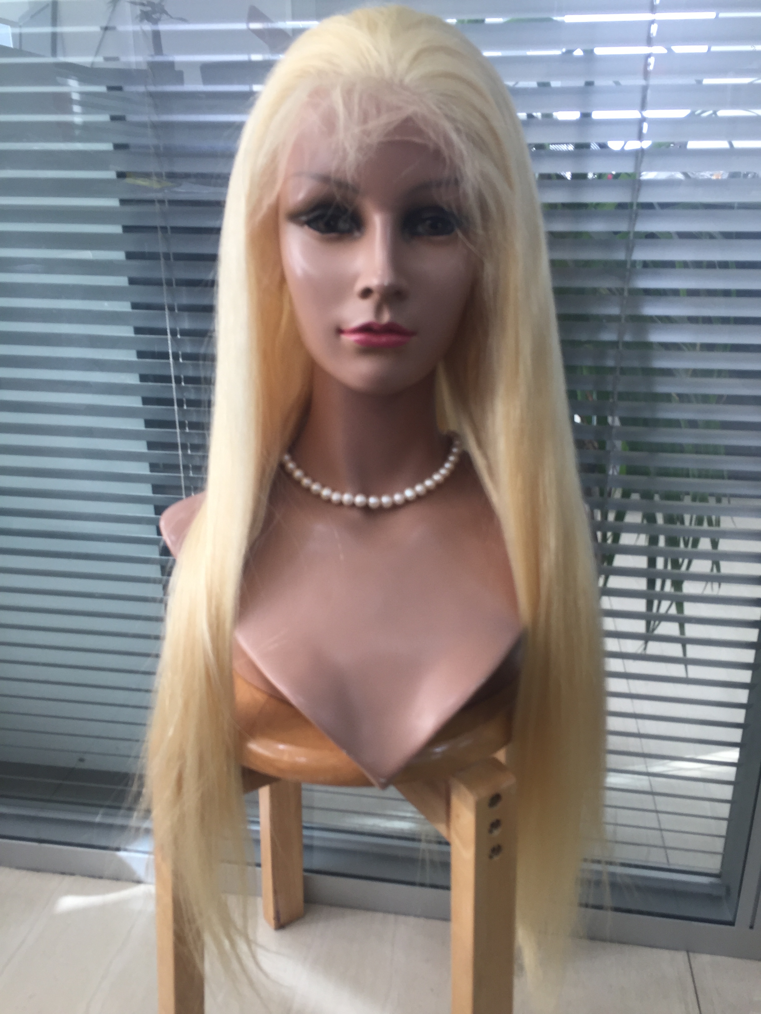 Blonde wigs one donor hair best quality hair full lace and lace front wigs for women YL219